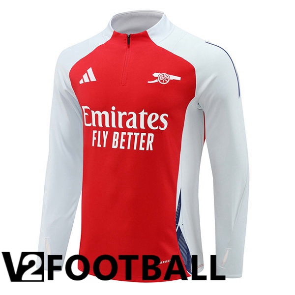 Arsenal Training Sweatshirt Red White 2024/2025