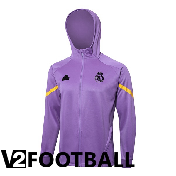 Real Madrid Training Sweatshirt Hoodie Purple 2024/2025