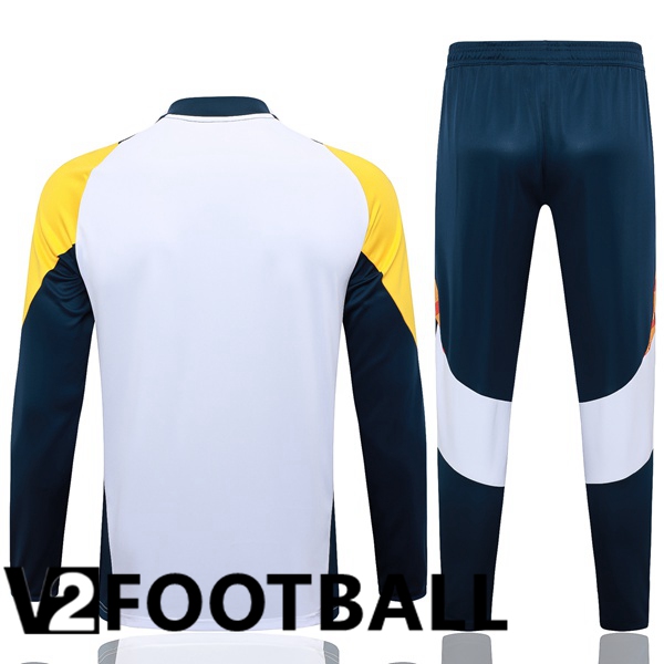 Real Madrid kit Training Tracksuit White Yellow 2024/2025