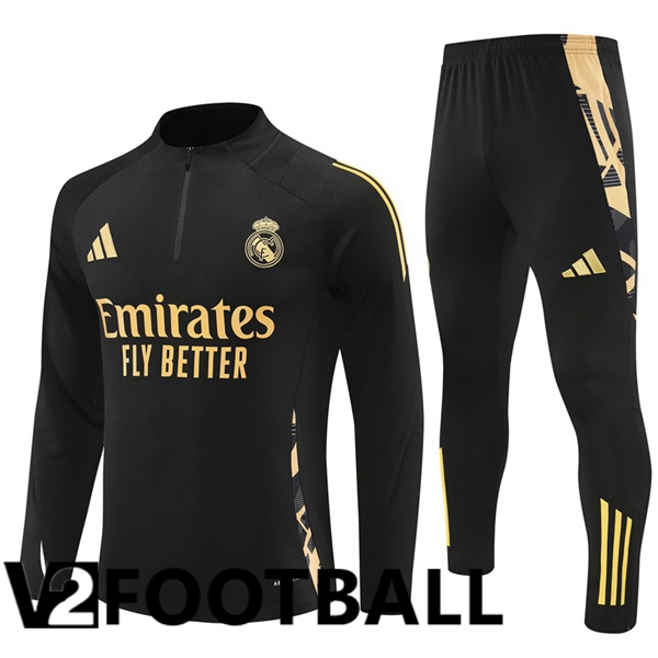 Real Madrid kit Training Tracksuit Black 2024/2025