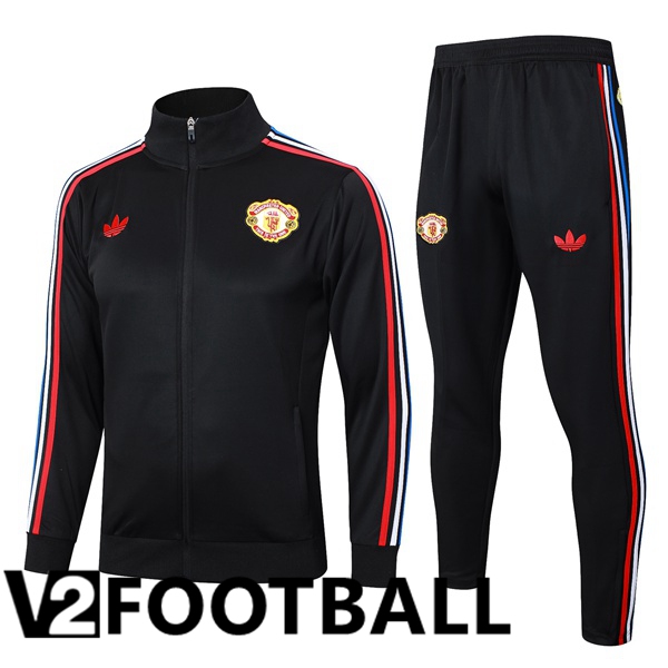 Manchester United Training Jacket Suit Black 2024/2025