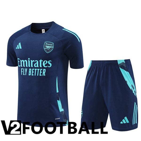 Arsenal kit Training T Shirt + Shorts Blue Royal 2024/2025