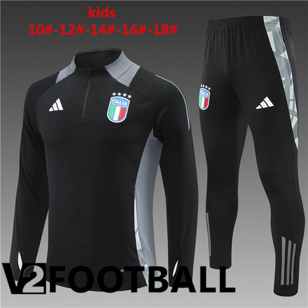 Italy Kids kit Training Tracksuit Black 2024/2025