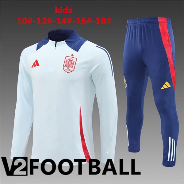 Spain Kids kit Training Tracksuit White 2024/2025