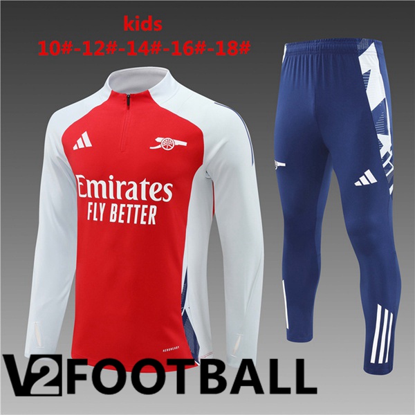Arsenal Kids kit Training Tracksuit Red White 2024/2025