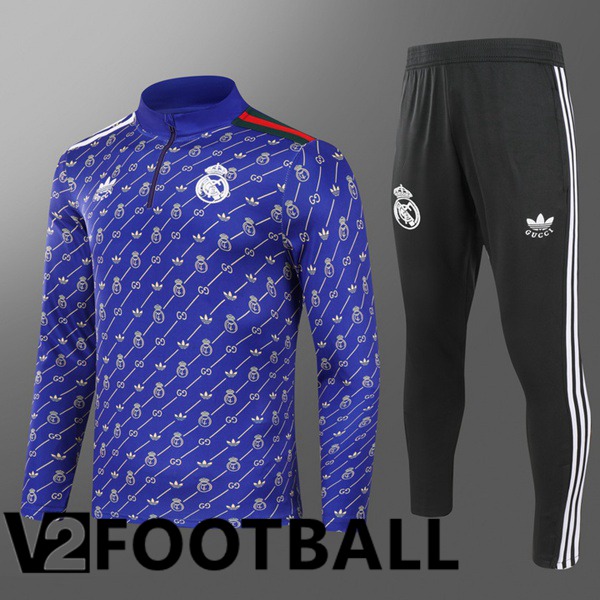 Real Madrid Kids kit Training Tracksuit Blue 2024/2025
