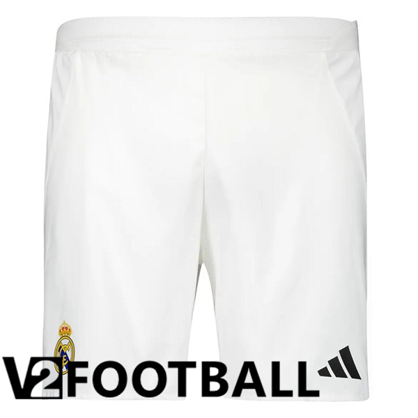 Real Madrid Home Soccer Shorts White 2024/2025