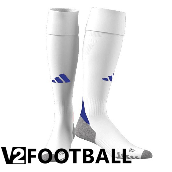 lyon OL Home Soccer Socks White 2024/2025