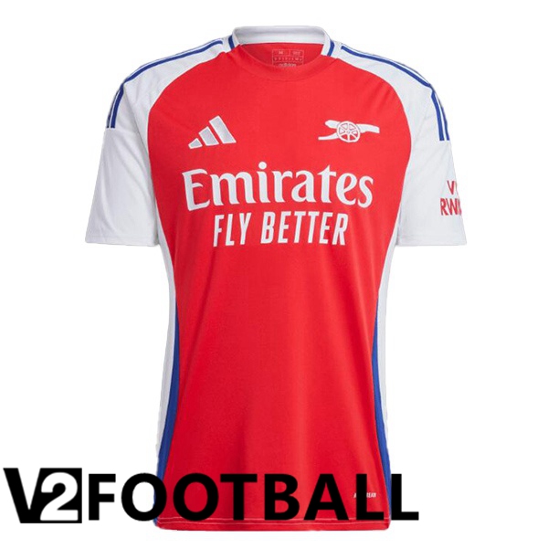 Arsenal Home Soccer Shirt Red White 2024/2025