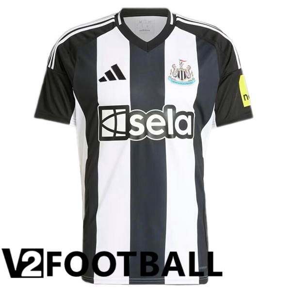 Newcastle United Home Soccer Shirt White Black 2024/2025