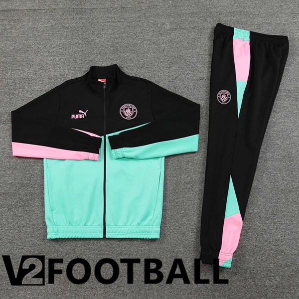 Manchester City Training Jacket Suit Pink Green 2024/2025