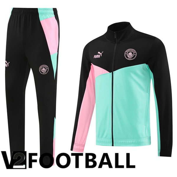 Manchester City Training Jacket Suit Pink Green 2024/2025