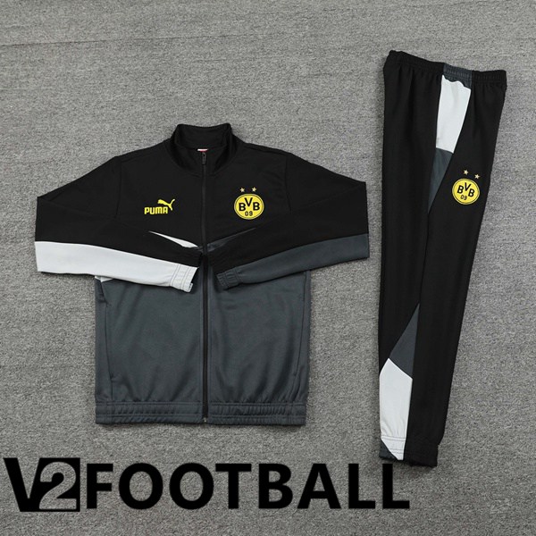 Dortmund BVB Training Jacket Suit Black Grey 2024/2025