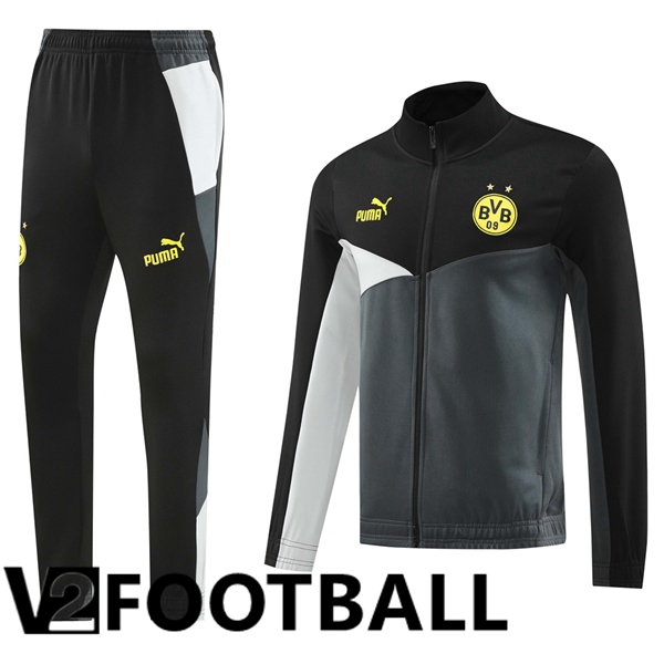 Dortmund BVB Training Jacket Suit Black Grey 2024/2025