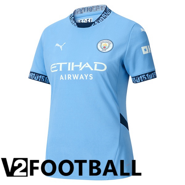 Manchester City Women Home Soccer Shirt Blue 2024/2025