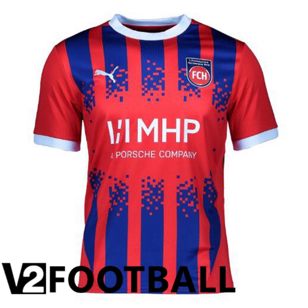 FC Heidenheim Home Soccer Shirt Red 2024/2025