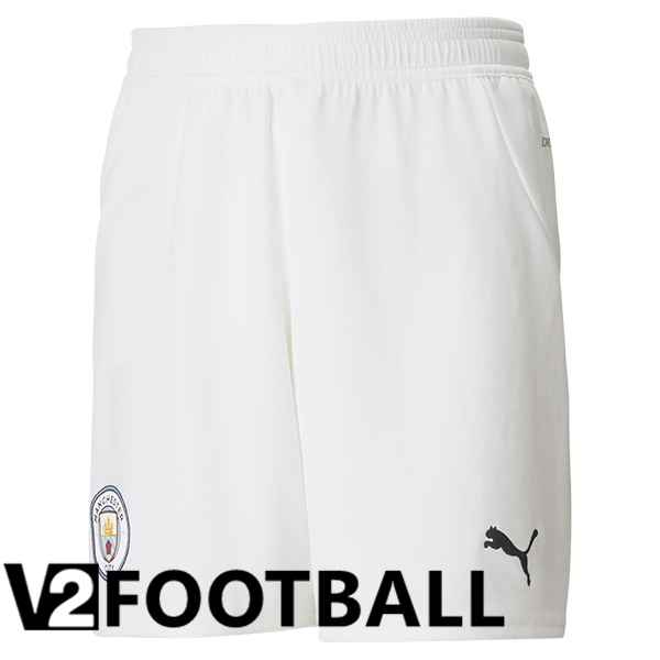 Manchester City Home Soccer Shorts White 2024/2025