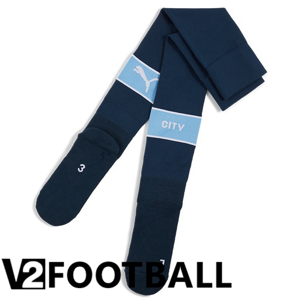 Manchester City Home Soccer Socks Blue Royal 2024/2025