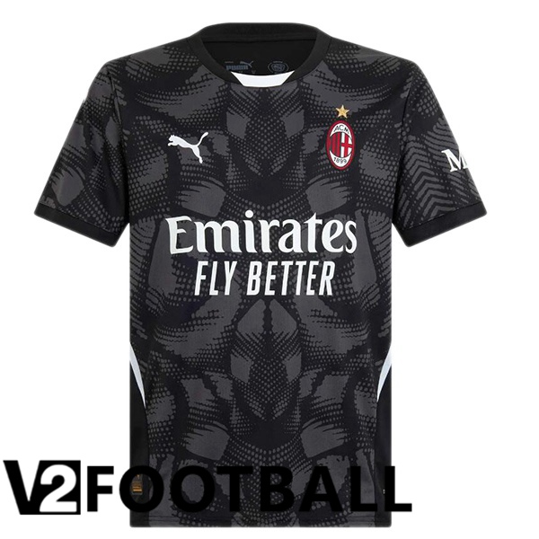 AC Milan Goalkeeper Soccer Shirt Black 2024/2025