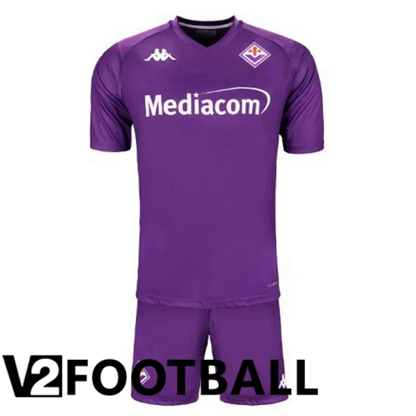 ACF Fiorentina Kids Home Soccer Shirt Purple 2024/2025