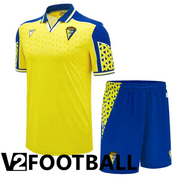 Cadiz CF Kids Home Soccer Shirt Yellow 2024/2025