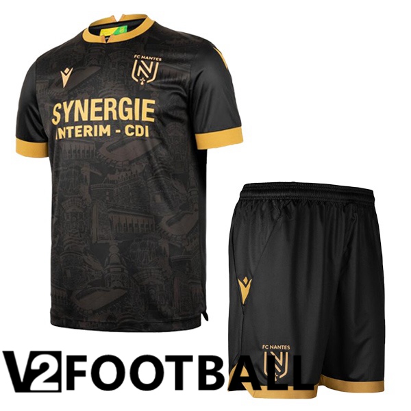 FC Nantes Kids Away Soccer Shirt Black 2024/2025