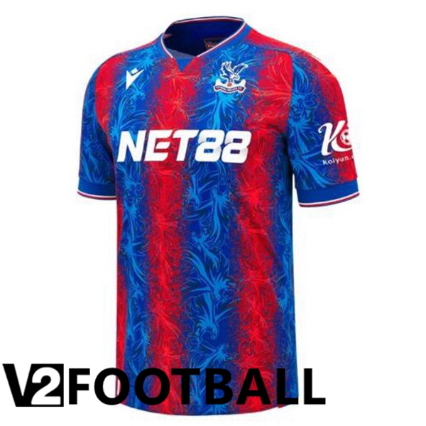 Crystal Palace Home Soccer Shirt Red Blue 2024/2025