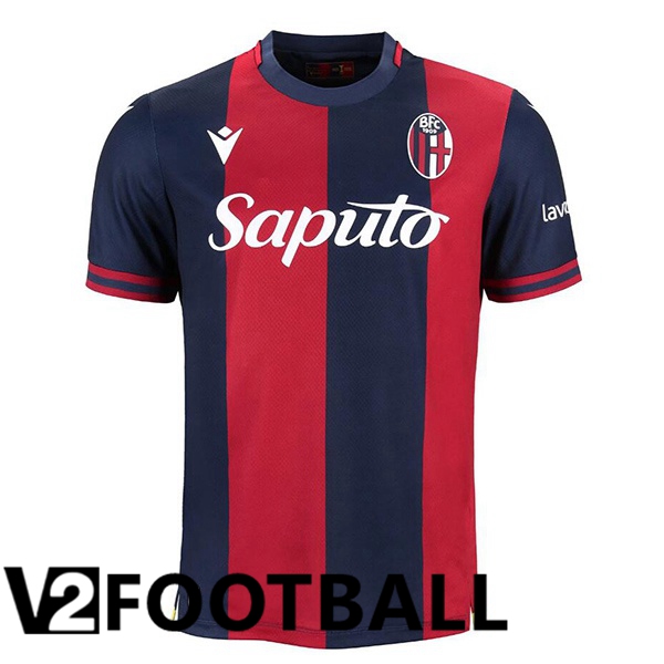 Bologna Home Soccer Shirt Blue Red 2024/2025