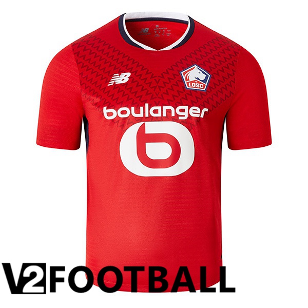 Lille OSC Home Soccer Shirt Red 2024/2025