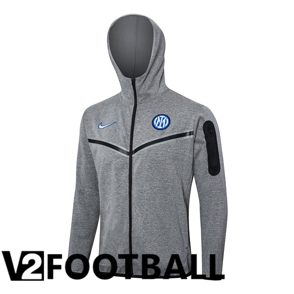 Inter Milan Training Sweatshirt Hoodie Grey 2024/2025