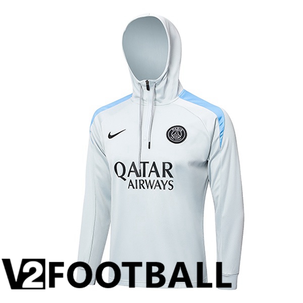 Paris PSG Training Sweatshirt Hoodie White 2024/2025