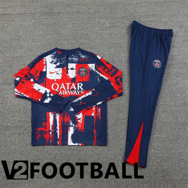 Paris PSG kit Training Tracksuit Red Blue 2024/2025