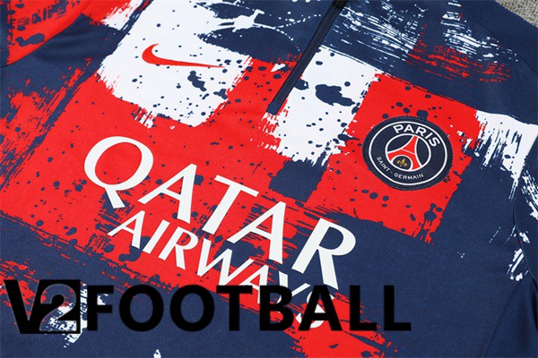 Paris PSG kit Training Tracksuit Red Blue 2024/2025