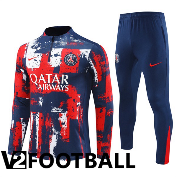 Paris PSG kit Training Tracksuit Red Blue 2024/2025