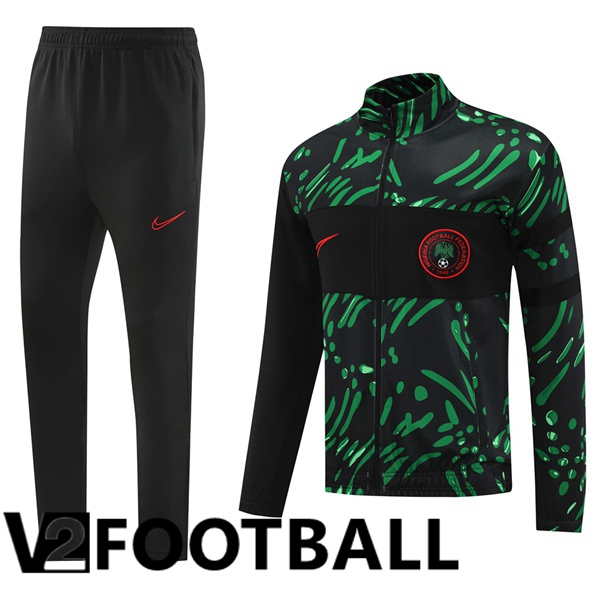 Nigeria Training Jacket Suit Black Green 2024/2025