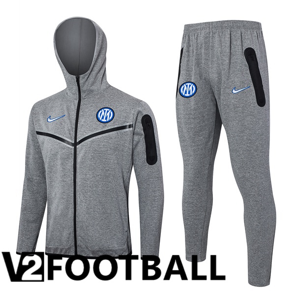 Inter Milan Training Sweatshirt Hoodie Grey 2024/2025