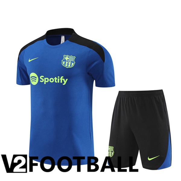 FC Barcelona kit Training T Shirt + Shorts Blue 2024/2025