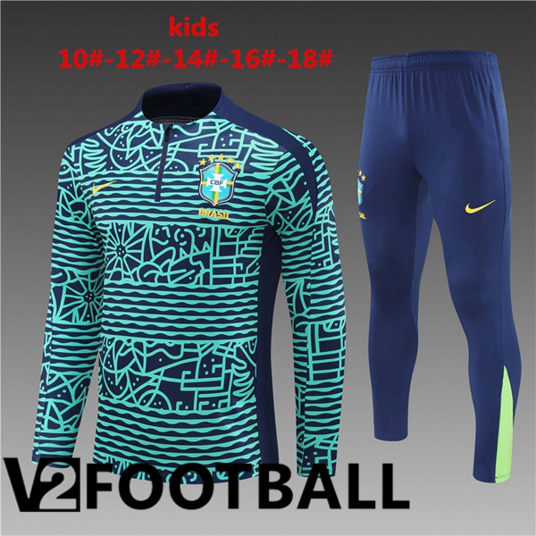 Brazil Kids kit Training Tracksuit Green 2024/2025