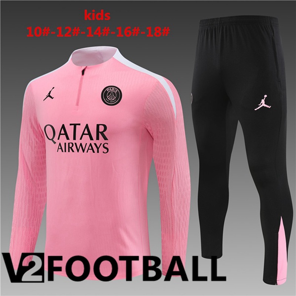 Paris PSG Kids kit Training Tracksuit Pink 2024/2025