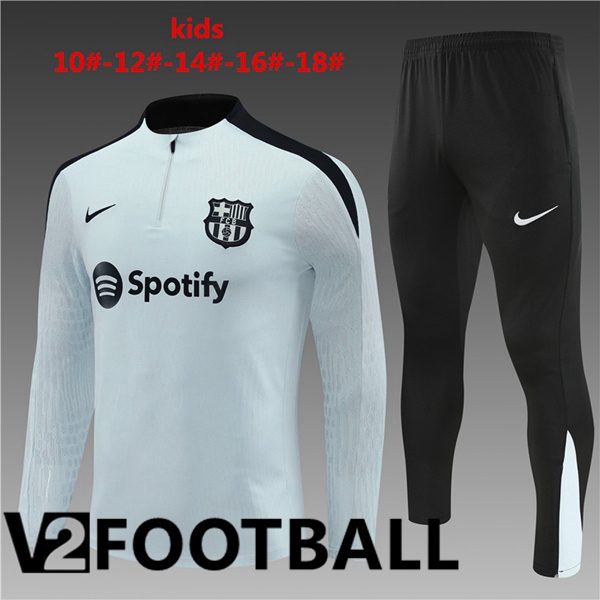 FC Barcelona Kids kit Training Tracksuit Grey 2024/2025