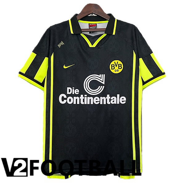 Dortmund BVB Retro Away Soccer Shirt Black 1996-1997