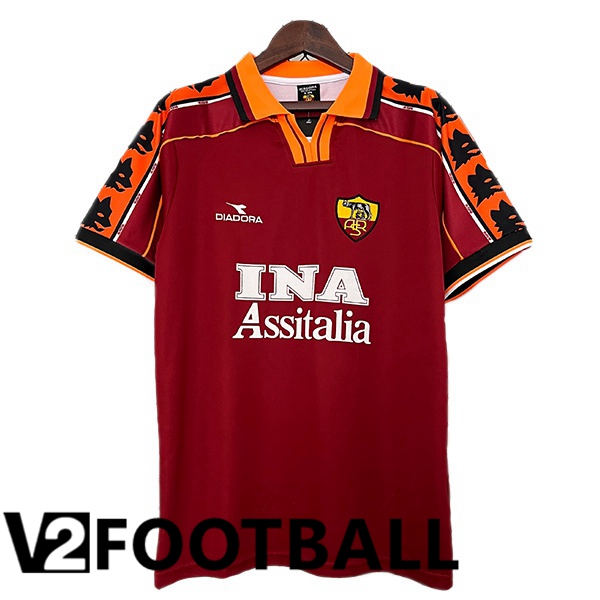 AS Roma Retro Home Soccer Shirt Red 1998-1999