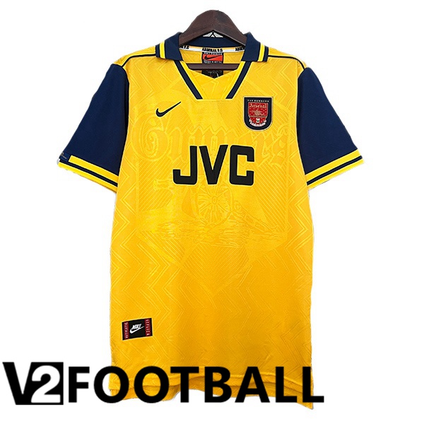 Arsenal Retro Away Soccer Shirt Yellow 1996-1997