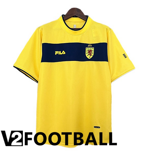 Scotland Retro Away Soccer Shirt Yellow 2000