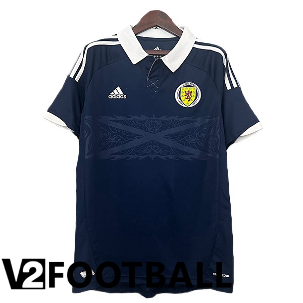Scotland Retro Home Soccer Shirt Blue Royal 2012-2014