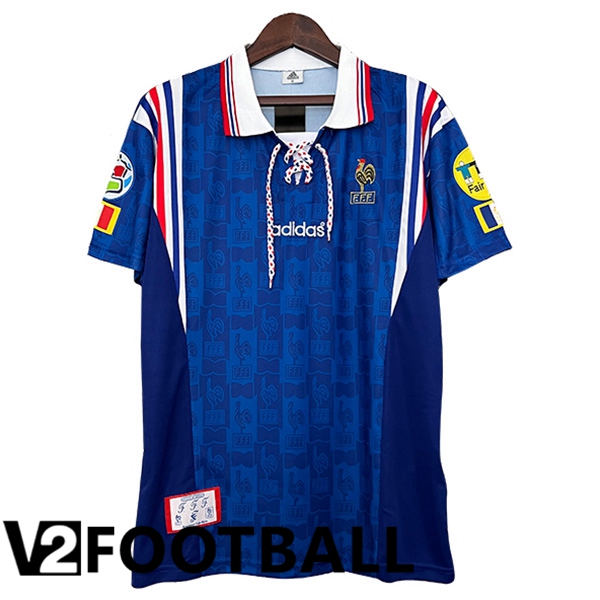 France Retro Home Soccer Shirt 1996
