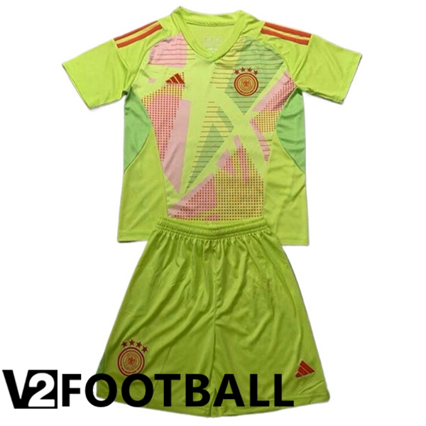 Germany Kids Goalkeeper Soccer Shirt Green 2024/2025