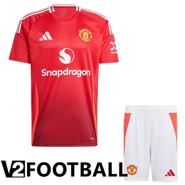 Manchester United Kids Home New Soccer Shirt 2024/2025