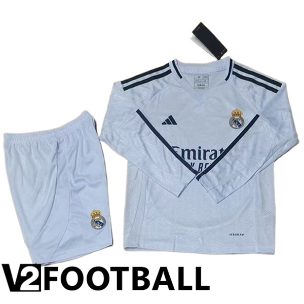 Real Madrid Kids Home Soccer Shirt Long sleeve 2024/2025