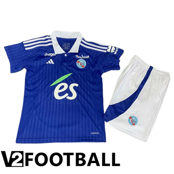 RC Strasbourg Kids Home Soccer Shirt 2024/2025